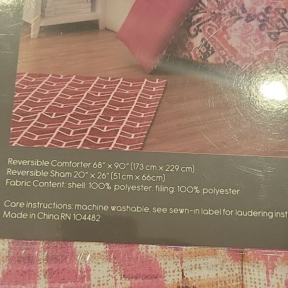 Reversible Twin XL Comforter Set 2 piece - Picture 5 of 5